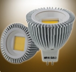 5W COB LED bodovka, GU5.3, 400lm, 3000K,teplá bílá