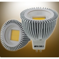 5W COB LED bodovka  GU10, 400lm, 3000K-teplá bílá