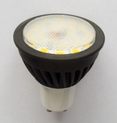 5W LED žárovka, E27, hliníkové tělo, 3000K, 400lm